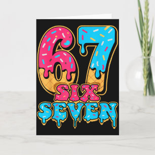 Baseball Drip Number 67 Player Or 67th Birthday  Card