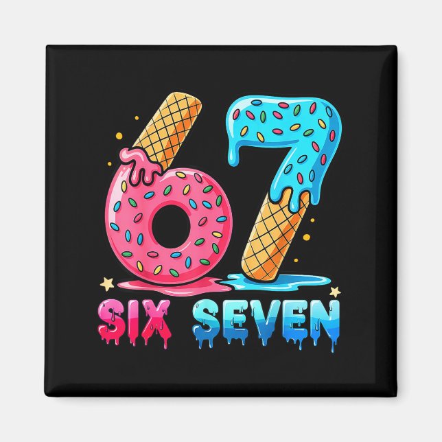 Baseball Drip Number 67 Player Or 67th Birthday  Magnet (Front)