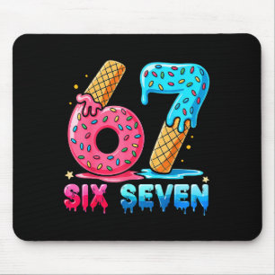 Baseball Drip Number 67 Player Or 67th Birthday Mouse Pad