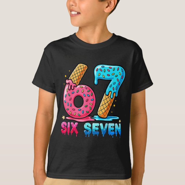 Baseball Drip Number 67 Player Or 67th Birthday  T-Shirt (Front)