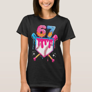 Baseball Drip Number 67 Player Or 67th Birthday T-Shirt