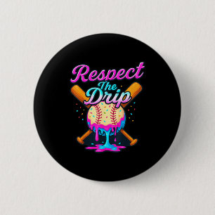 Baseball Drip Team For Boys Ice Cream Cool 2 Inch Round Button