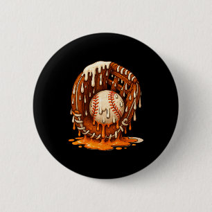 Baseball Drip Team For Boys Ice Cream Cool 2 Inch Round Button