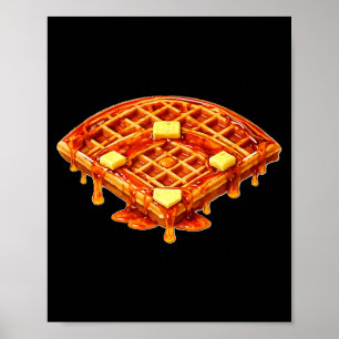 Baseball Dripping Waffle Field Poster