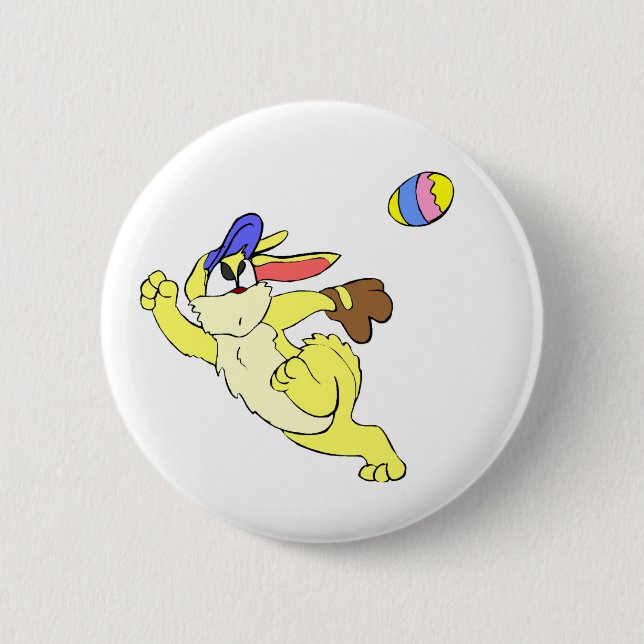 Baseball Easter 2 Inch Round Button (Front)