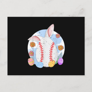 Baseball Easter Bunny Funny Easter Baseball Bunny Postcard