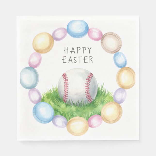 Baseball Easter  themed  Napkin (Front)