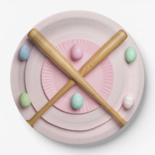 Baseball Easter  themed  Paper Plate