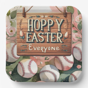 Baseball Easter  themed  Paper Plate