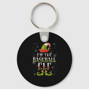 Baseball Elf Christmas Keychain