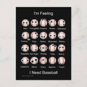 Baseball Emotions Postcard