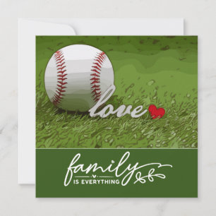 Baseball Family is everything with love on green