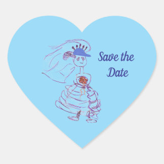 Baseball Fan Bride Heart Sticker