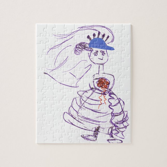 Baseball Fan Bride Jigsaw Puzzle (Vertical)