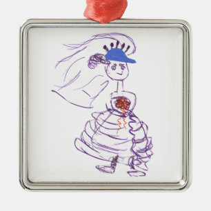 Baseball Fan Bride Metal Ornament