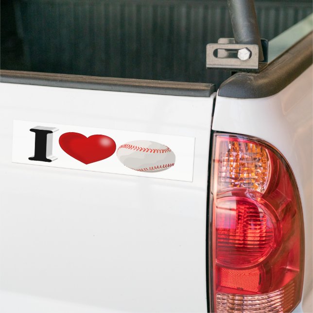 Baseball Fan Bumper Sticker (On Truck)