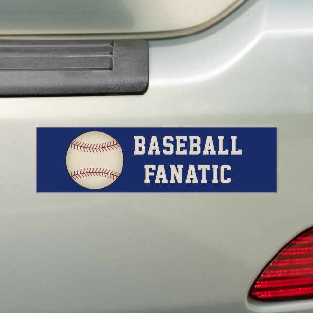 Baseball Fan Bumper Sticker  (On Car)