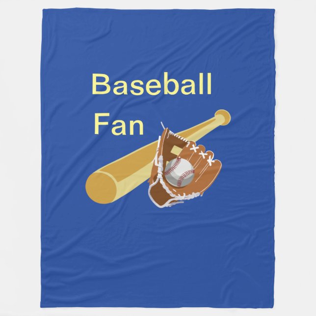 Baseball Fan Fleece Blanket (Front)