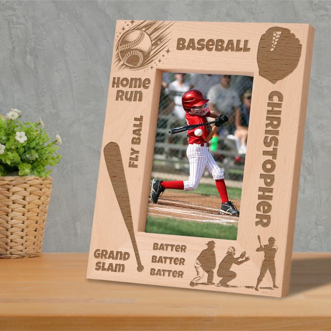 Baseball Fan Player Custom Name Etched Frames (Creator Uploaded)