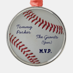 Baseball Fan-tastic_autograph-style medallion Metal Ornament