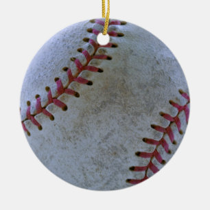 Baseball Fan-tastic_Battered Ball _autograph ready Ceramic Ornament