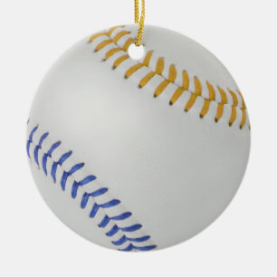 Baseball Fan-tastic_Color Laces_go_bl Ceramic Ornament