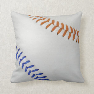 Baseball Fan-tastic_Color Laces_og_bl Throw Pillow