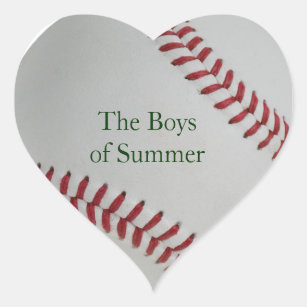 Baseball Fan-tastic pitch perfect Boys of Summer Heart Sticker