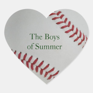Baseball Fan-tastic pitch perfect Boys of Summer Heart Sticker