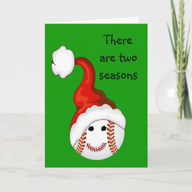 Baseball fans Christmas Holiday Card (Front)