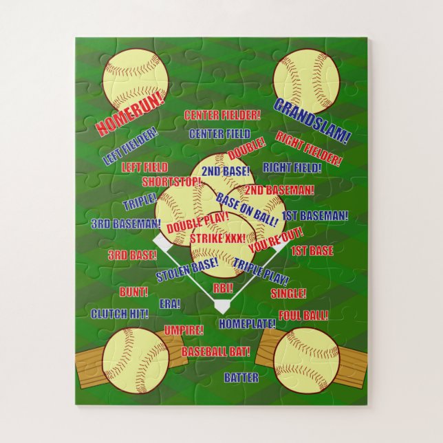 BASEBALL FIELD  JIGSAW PUZZLE (Vertical)