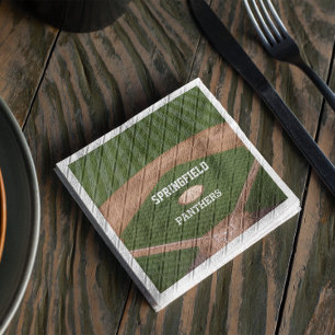 Baseball Field Personalized Napkin