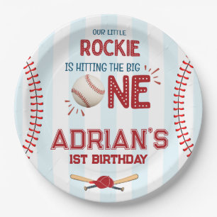 Baseball First Birthday Party  Paper Plate
