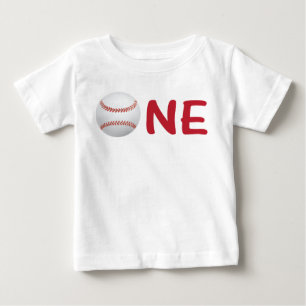 Baseball First Birthday Shirt One with Baseball