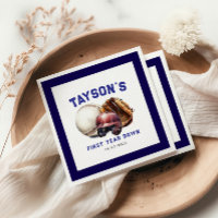 Baseball First Year Down 1st Birthday