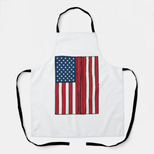 Baseball Flag Distressed Vintage Vector Design_1 Apron