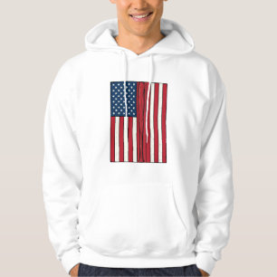 Baseball Flag Distressed Vintage Vector Design_1 Hoodie