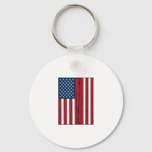 Baseball Flag Distressed Vintage Vector Design_1 Keychain