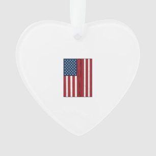 Baseball Flag Distressed Vintage Vector Design_1 Ornament