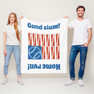 Baseball Flag  Fleece Blanket