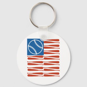 Baseball Flag  Keychain