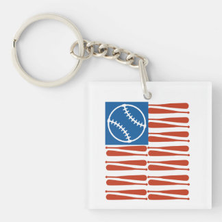 Baseball Flag Keychain