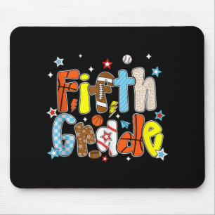 Baseball Football Basketball Preppy Fifth Grade Bo Mouse Pad