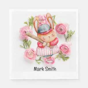 Baseball  for Valentine's Day Napkin