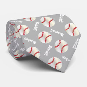 Baseball Fun Choose your Background Colour Tie