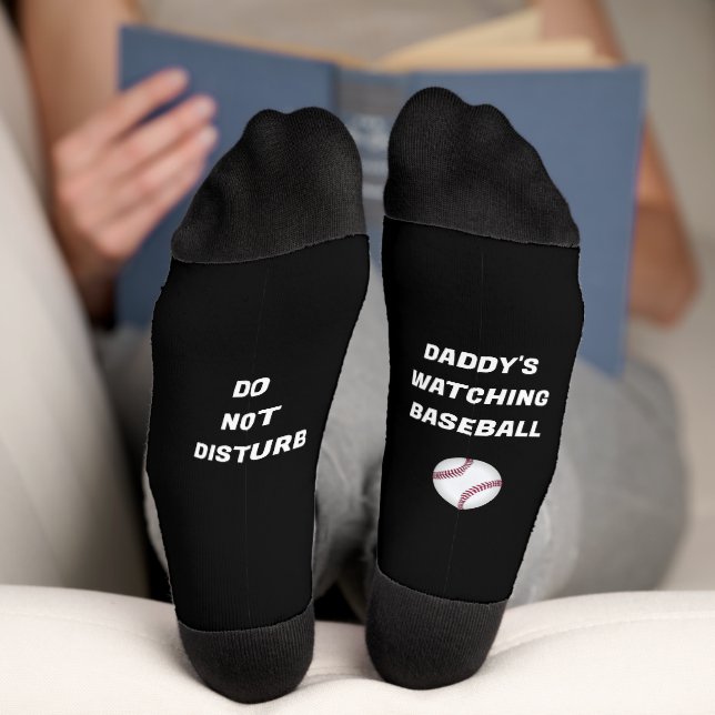 Baseball & Fun Text Socks (Bottom)
