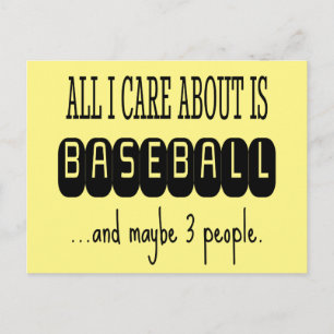 Baseball Funny Sarcastic Trendy Postcard