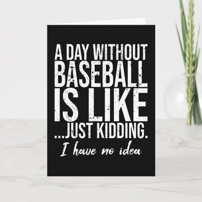 Baseball funny sports gift idea card (Front)