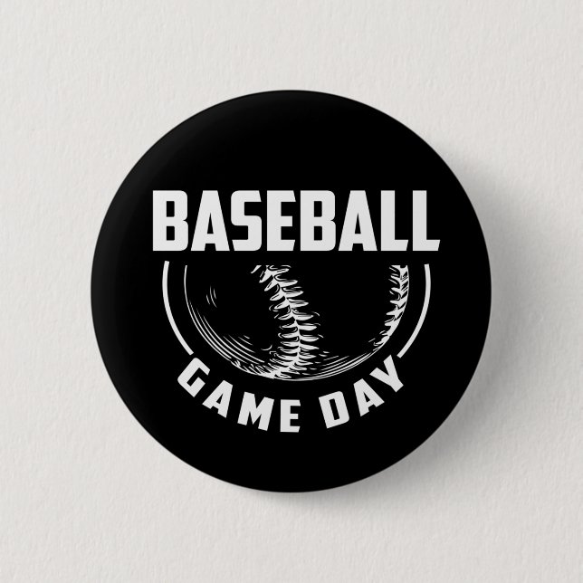 Baseball Game Day 2 Inch Round Button (Front)