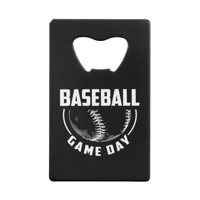 Baseball Game Day Credit Card Bottle Opener (Back)